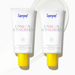 Supergoop! Unseen Sunscreen SPF 50 Duo (2-Pack) - Award-Winning Invisible, Weightless Sunscreen & Makeup Primer, Water & Sweat Resistant